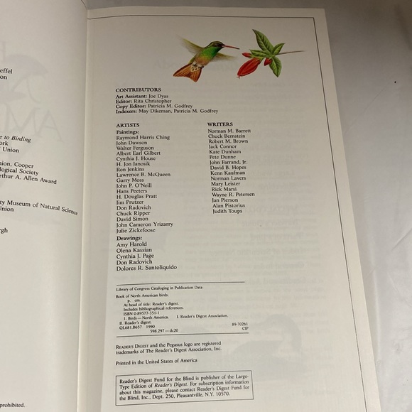 Book of North American Birds Reader’s  Digest 1990 Vintage  Hardcover Gift Book - Picture 6 of 8